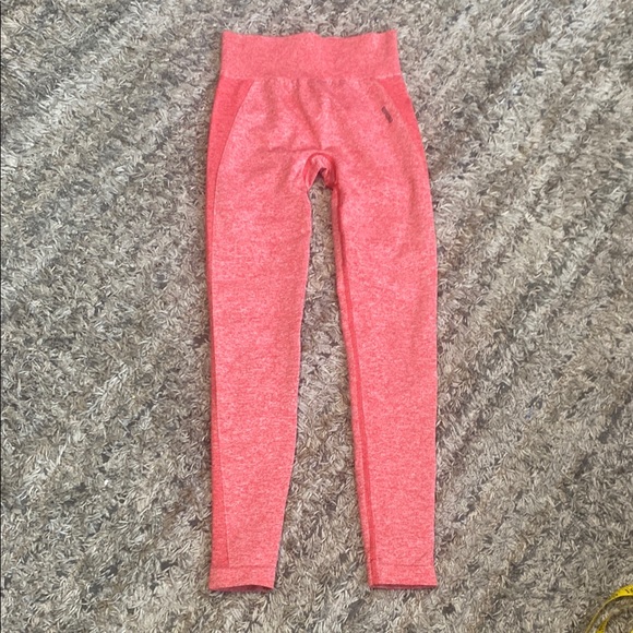 Gymshark Pants - Gymshark red Performance Leggings Streamlined Fit sz small